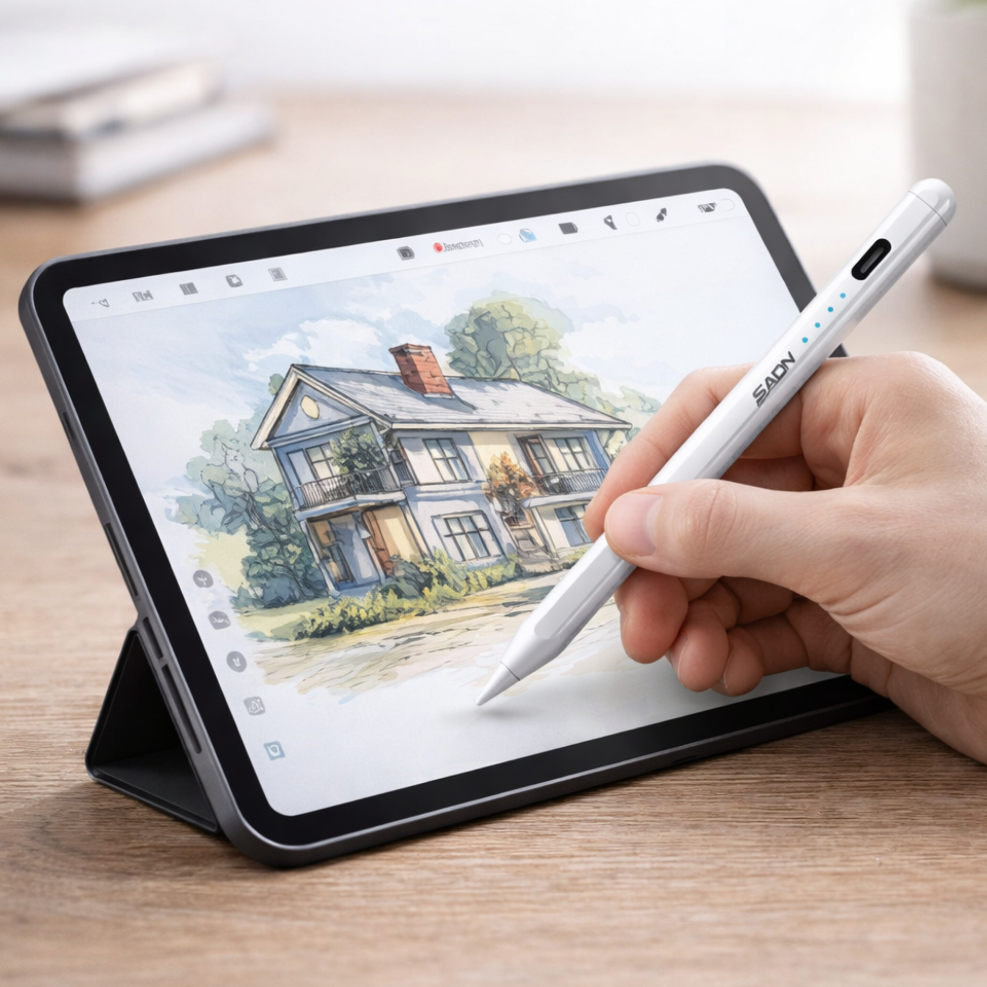 Sadn Magnetic Stylus Pen – Slim 9.97mm | Universal iPad & Tablet Compatible